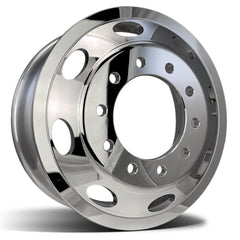 24.5x8.25 NORTHSTAR 10X285MM HUB PILOT "SATURN" OVAL HOLE MIRROR POLISHED BOTH SIDES