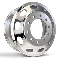 22x8.25 Northstar 10x285mm Hub Pilot Mirror Polish Both Sides "Oval Holes"